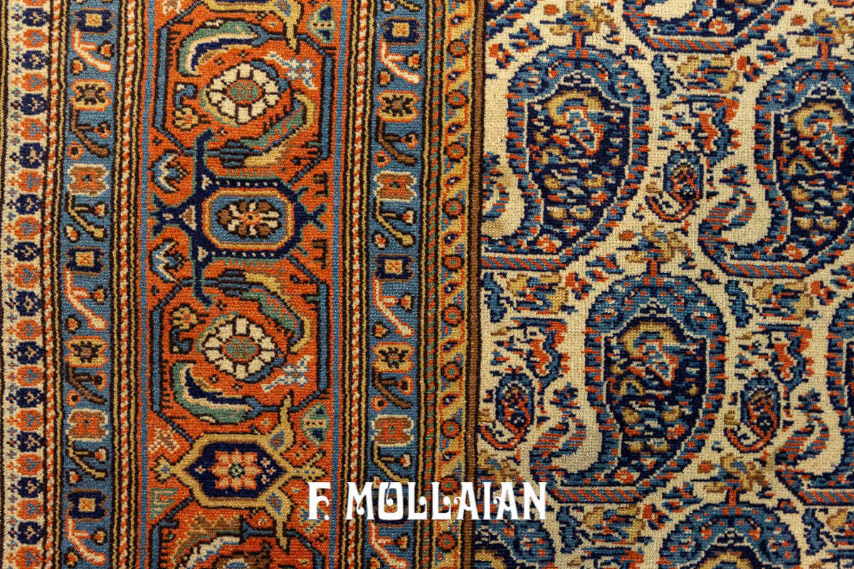 All-over Moharramat with Botheh design hand Knotted Mishan Antique Rug n°:805933